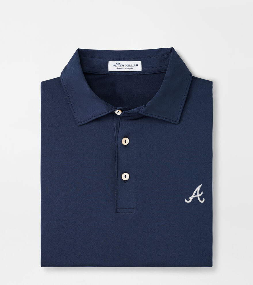 Atlanta Braves Solid Performance Jersey Polo image number 1