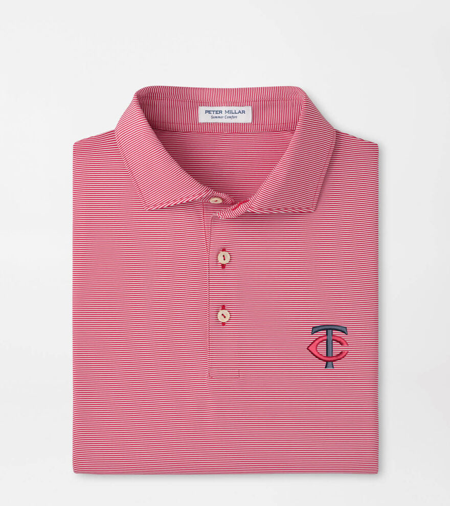 Minnesota Twins Jubilee Stripe Performance Polo