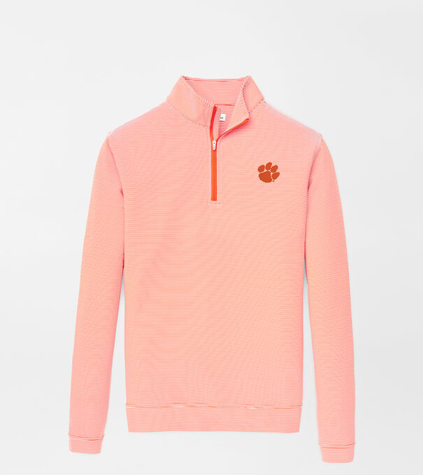 Clemson Perth Sugar Stripe Performance Quarter-Zip