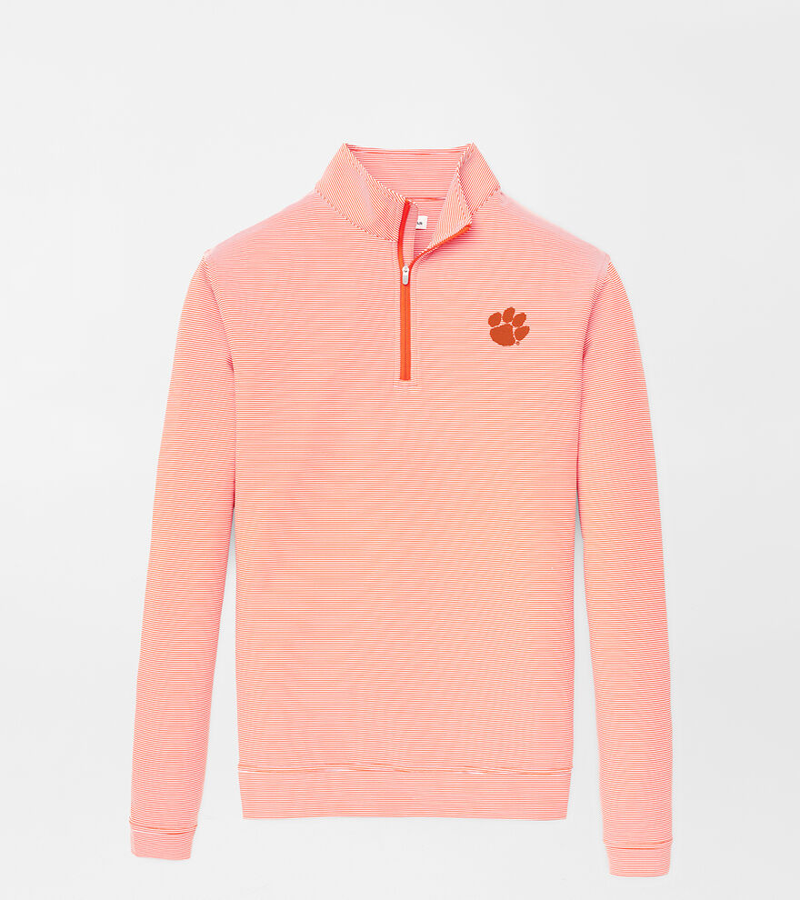 Clemson Perth Sugar Stripe Performance Quarter-Zip image number 1