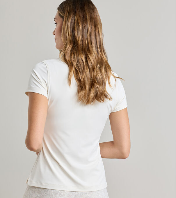 Keswick Zip Neck Short Sleeve Polo - Alternate Image 1