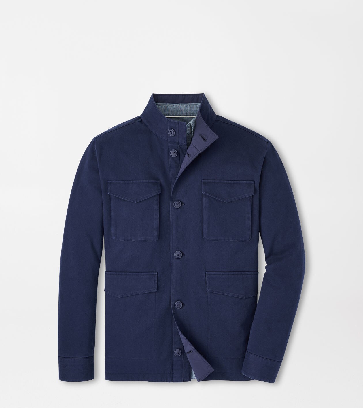 Navy safari jacket store