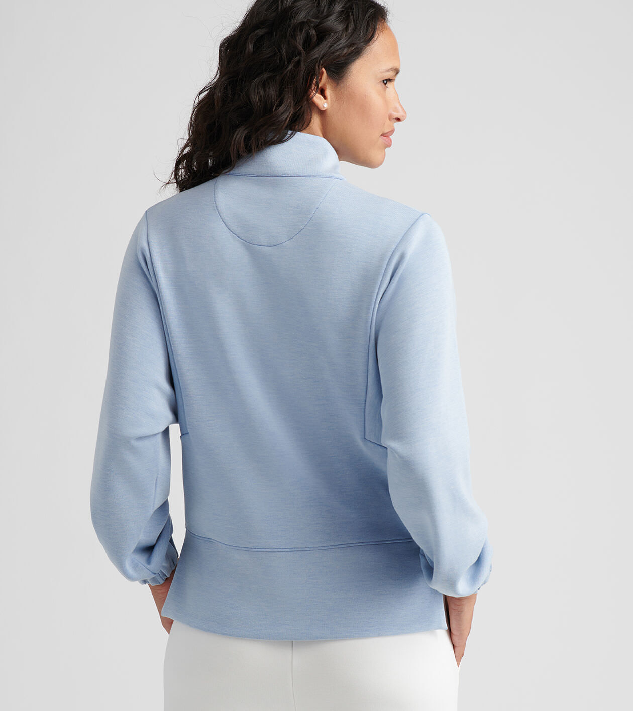 【CODE A】melange knit pullover Flora Knit Mélange Half-Zip Pullover | Women's Tops | Peter