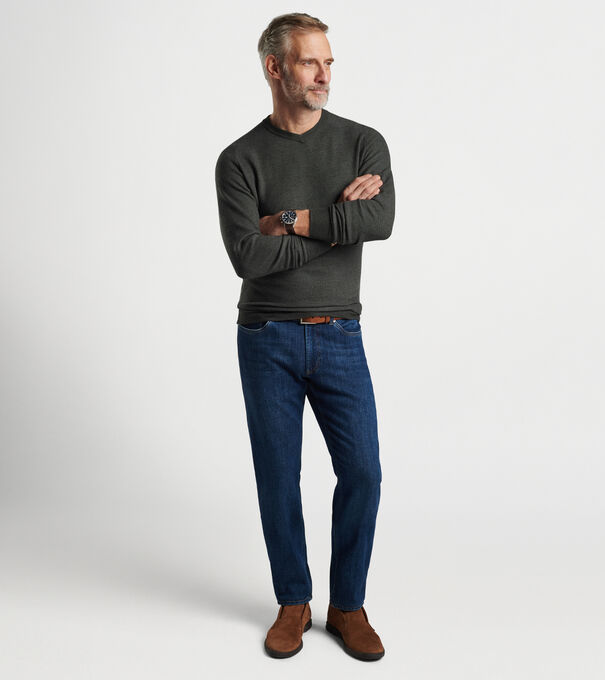 Vintage Washed Five-Pocket Denim