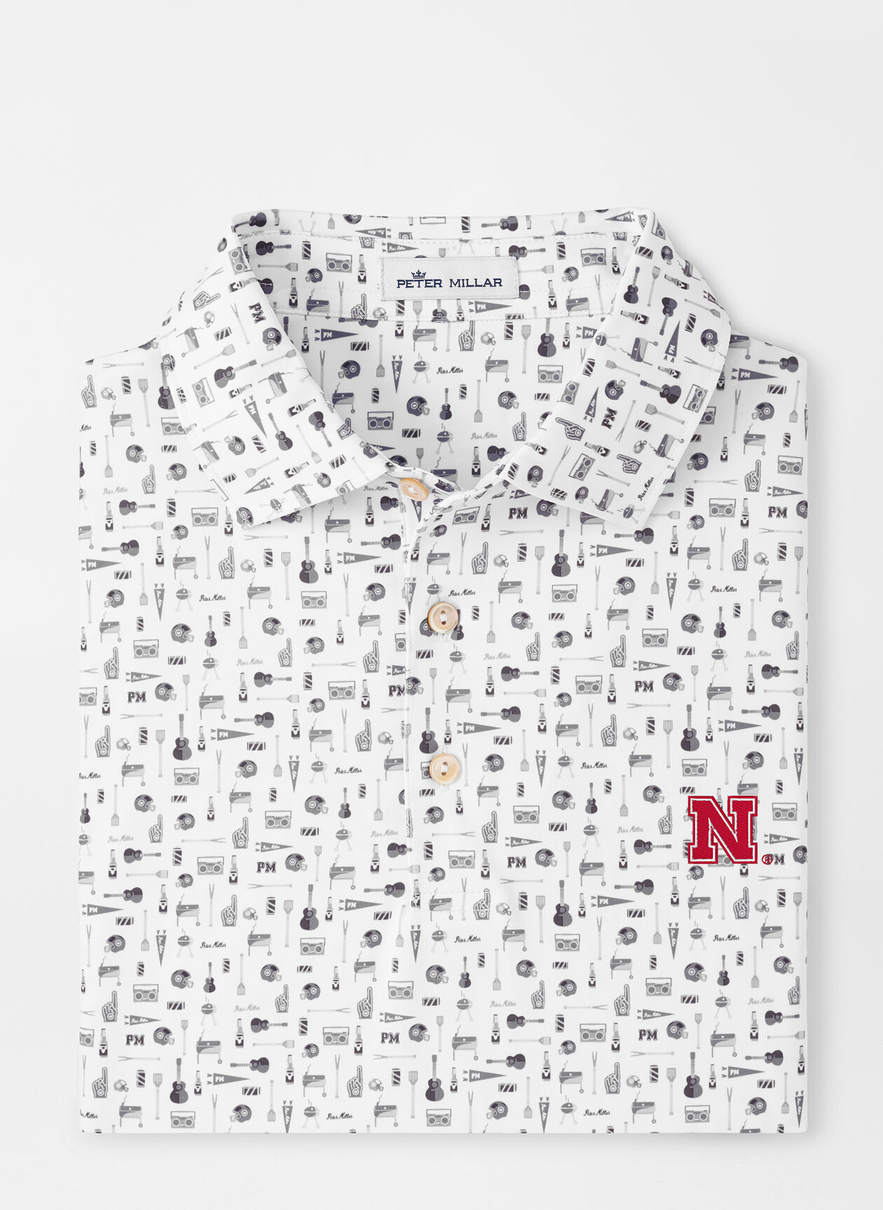 Nebraska Landmark Tailgate Performance Polo Peter Millar