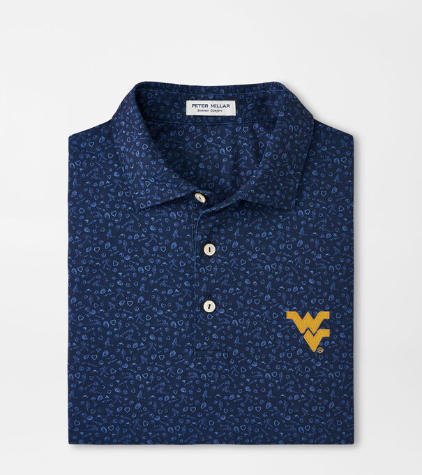 West Virginia Batter Up Performance Jersey Polo