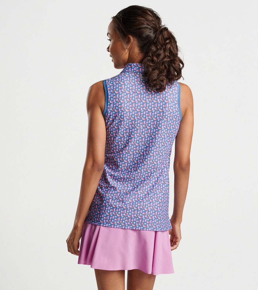 Paloma Sleeveless Banded Button Polo image number 3