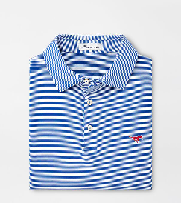 SMU Jubilee Stripe Performance Polo
