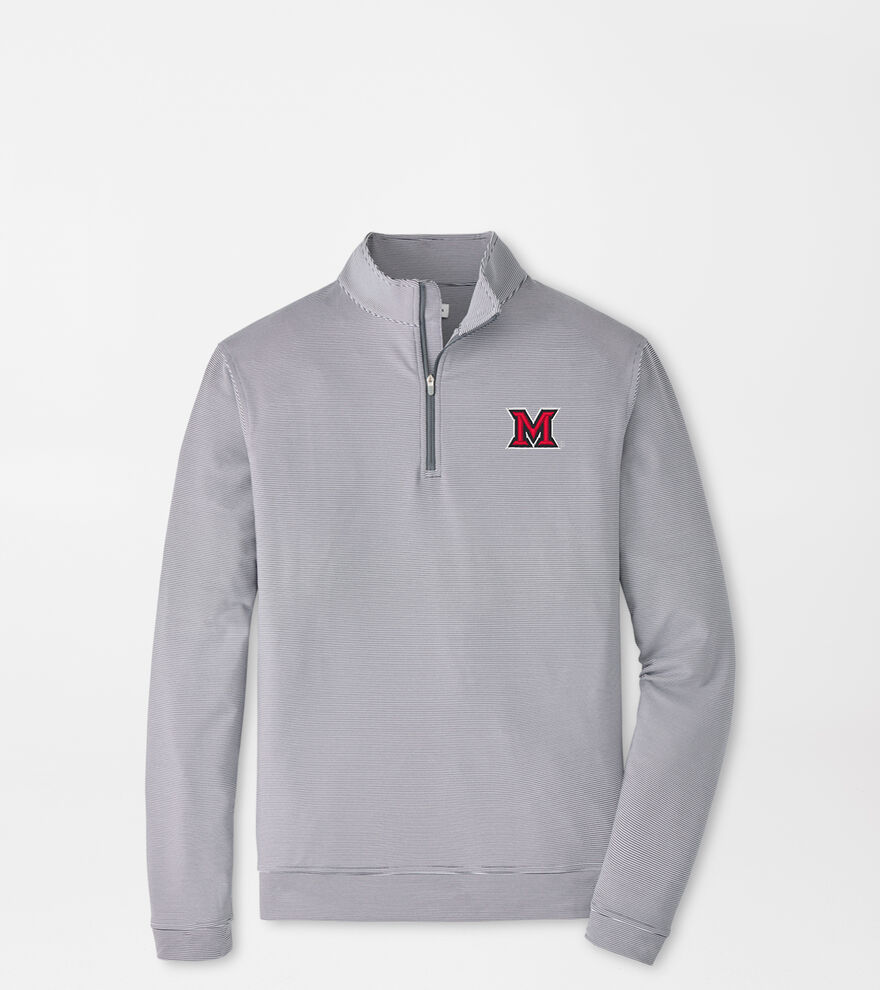 Miami of Ohio Perth Sugar Stripe Performance Quarter-Zip image number 1