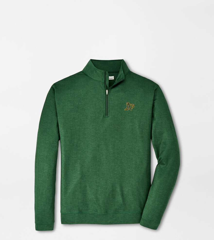 Oakland A's Perth Stitch Performance Quarter-Zip image number 1