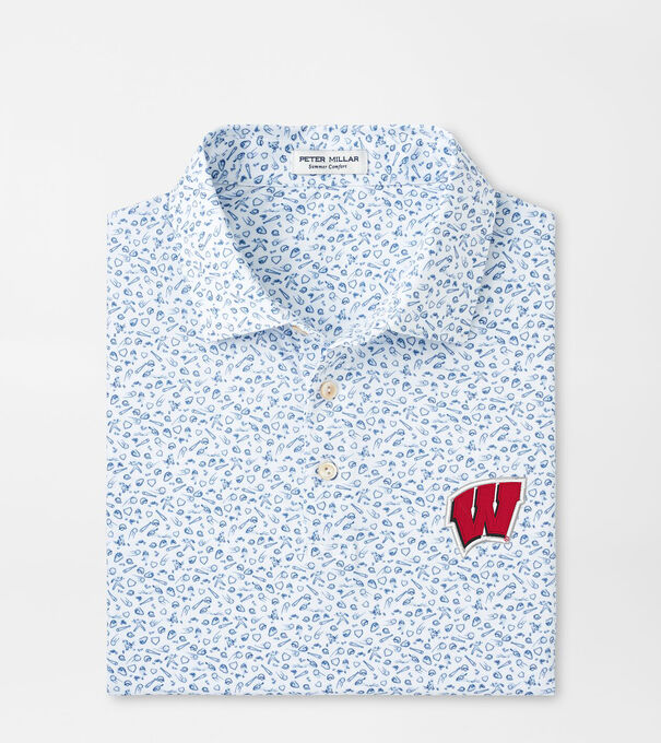 Wisconsin Batter Up Performance Jersey Polo