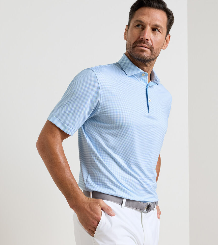 Gingham Performance Jersey Polo image number 2