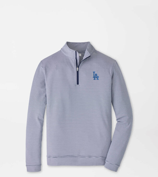 Los Angeles Dodgers Perth Sugar Stripe Performance Quarter-Zip