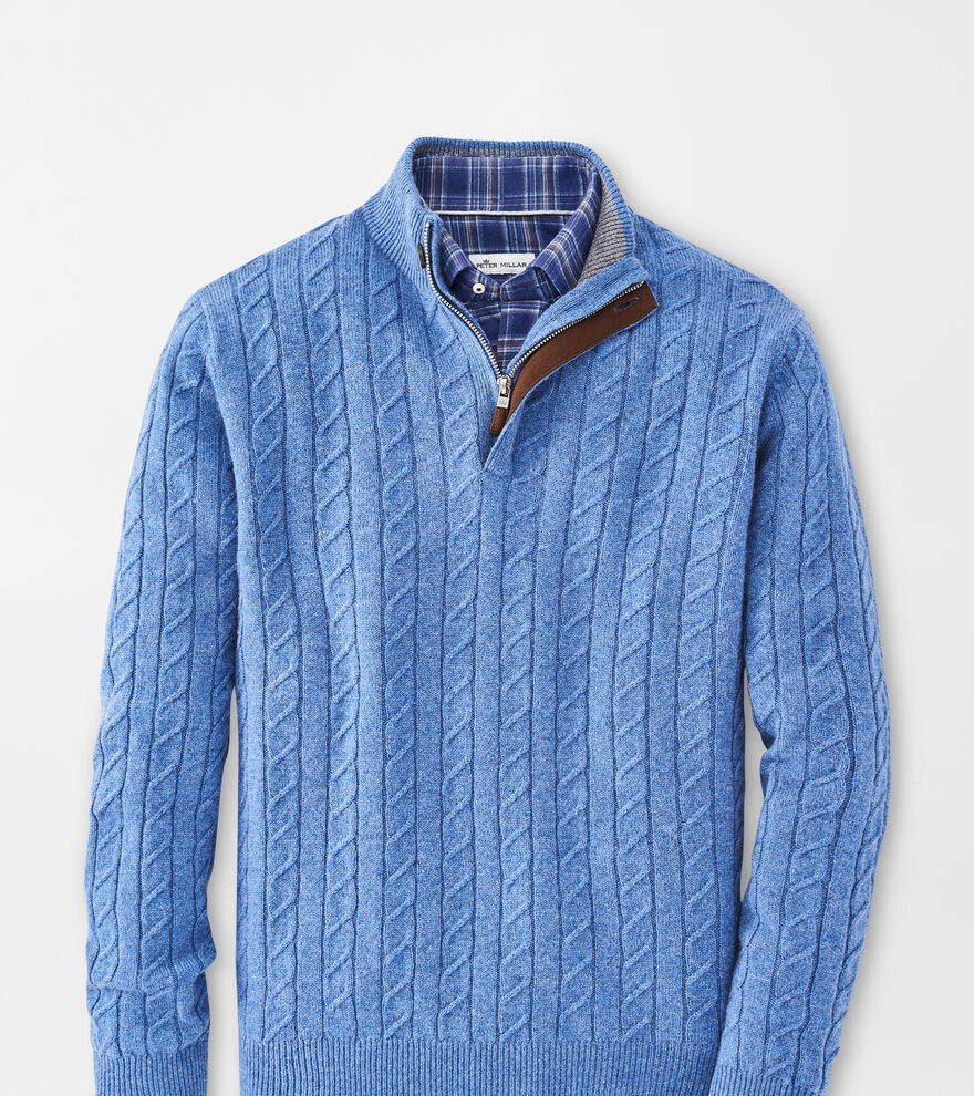 Wool Cable Quarter-Zip image number 1