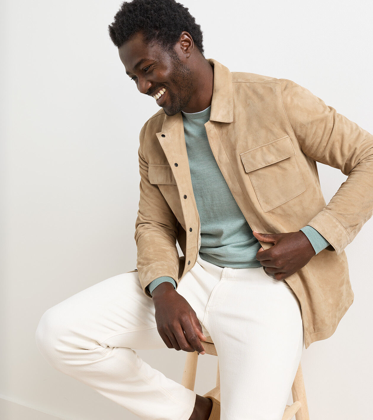 Featherweight Suede Shirt Jacket | Men's Jackets & Coats | Peter