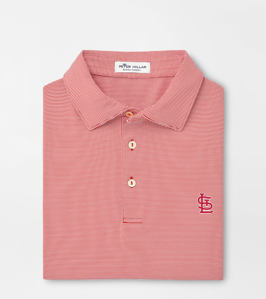 St. Louis Cardinals Jubilee Stripe Performance Polo image number 1