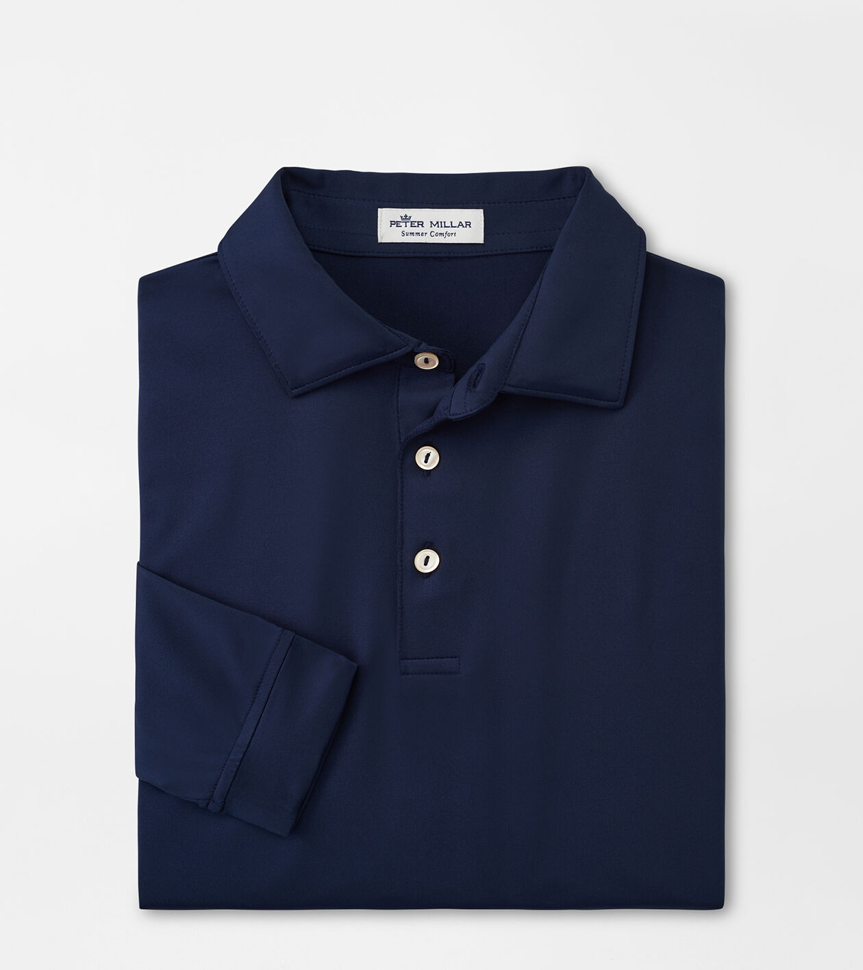 Peter millar solid stretch jersey polo top