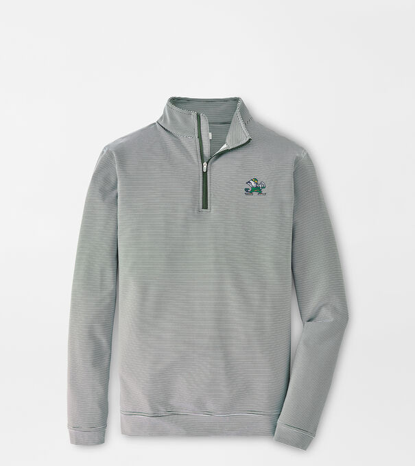 Notre Dame Leprechaun Perth Sugar Stripe Performance Quarter-Zip