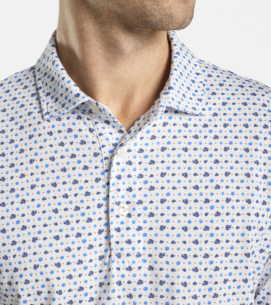 Coral Blues Aqua Cotton Polo image number 6