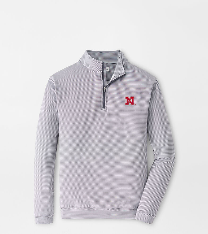 Nebraska Perth Sugar Stripe Performance Quarter-Zip image number 1