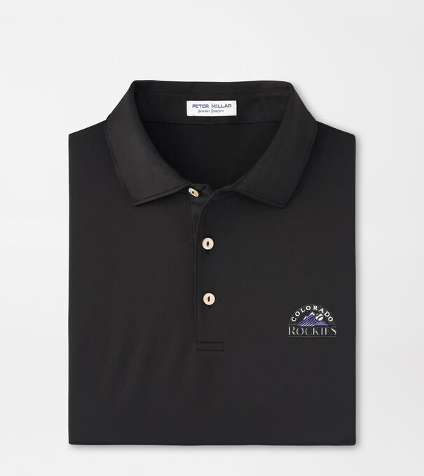 Cooperstown Colorado Rockies Solid Performance Jersey Polo