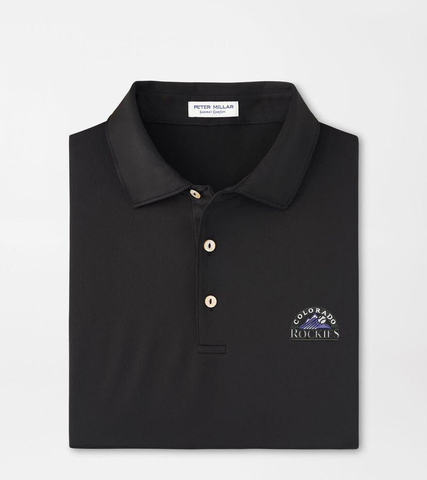 Cooperstown Colorado Rockies Solid Performance Jersey Polo