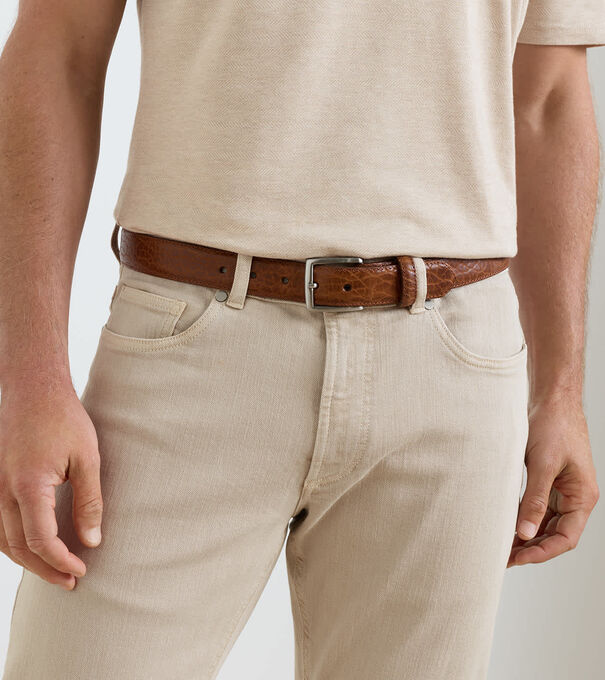 Pebbled Bison Belt - Alternate Image 1