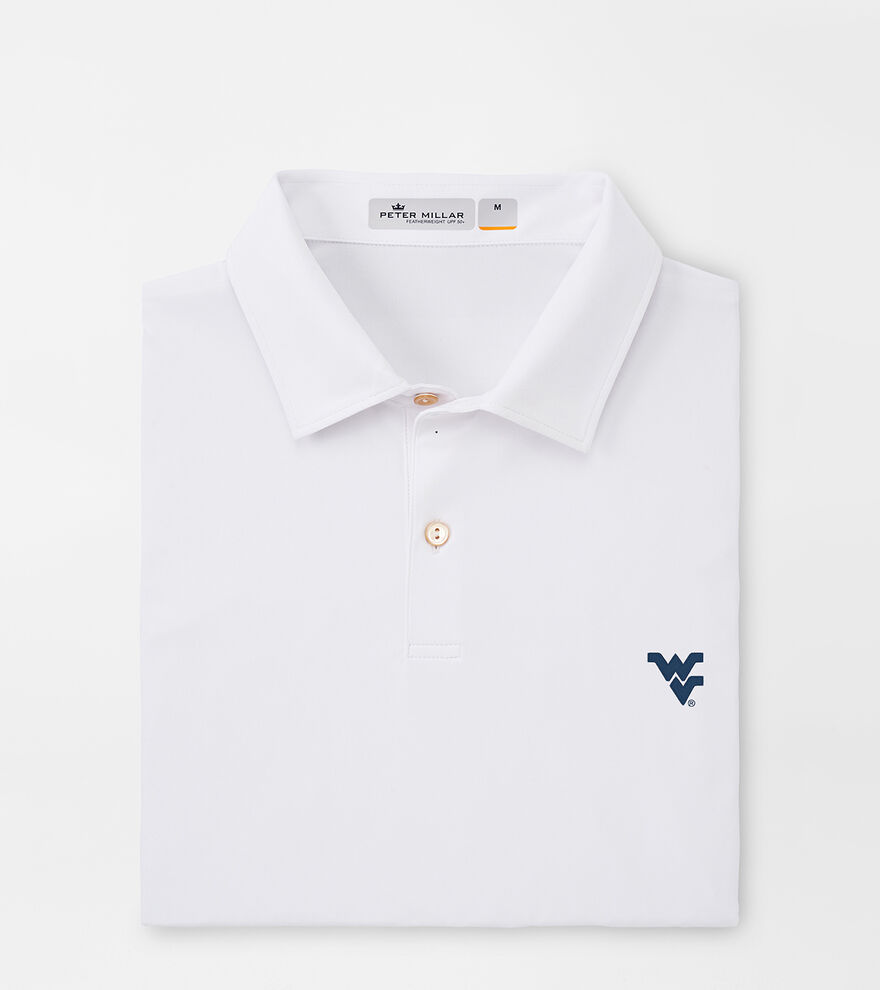 West Virginia Featherweight Melange Polo image number 1