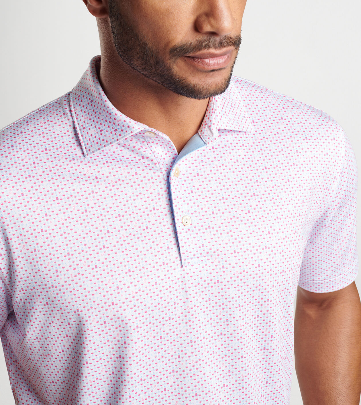 トップス Music Heals Polo Shirt s Long Sleeve Performance Polo with Dot Print | Turtleson