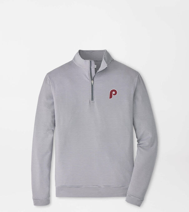 Cooperstown Philadelphia Phillies Perth Sugar Stripe Performance Quarter-Zip