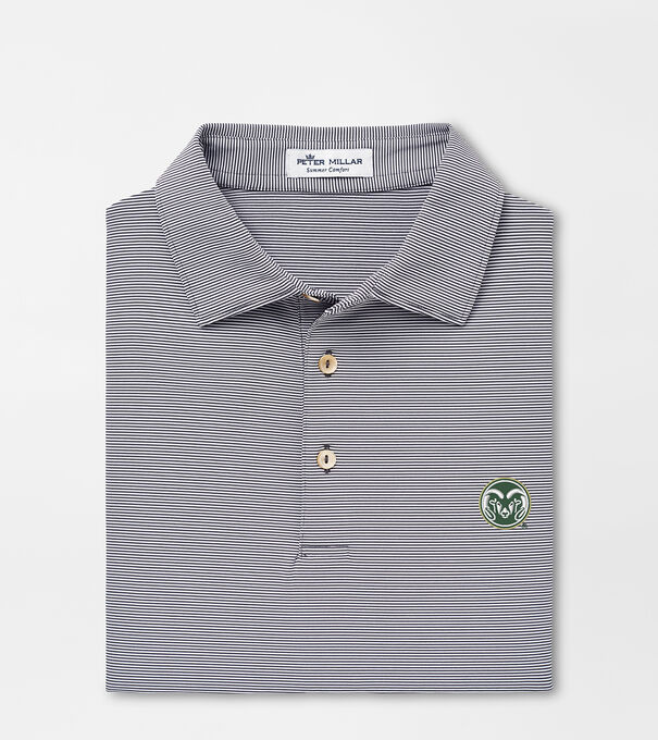 Colorado State Jubilee Stripe Performance Polo