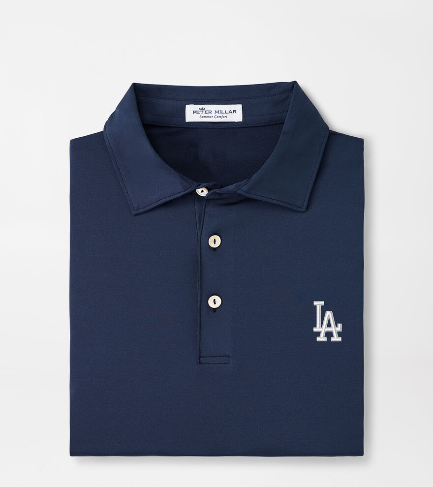 Los Angeles Dodgers Solid Performance Jersey Polo image number 1