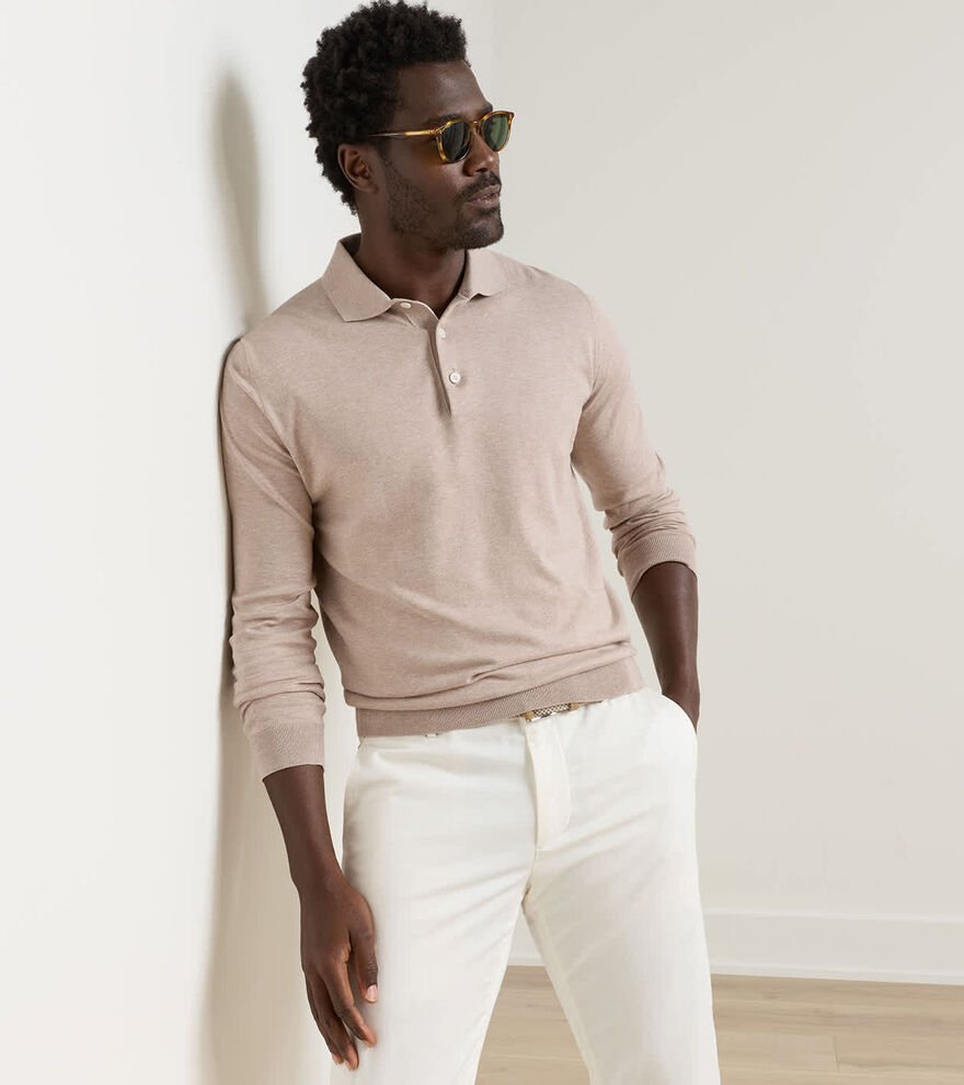 Mariner Sea Island Cotton Sweater Polo - Alternate Image 1