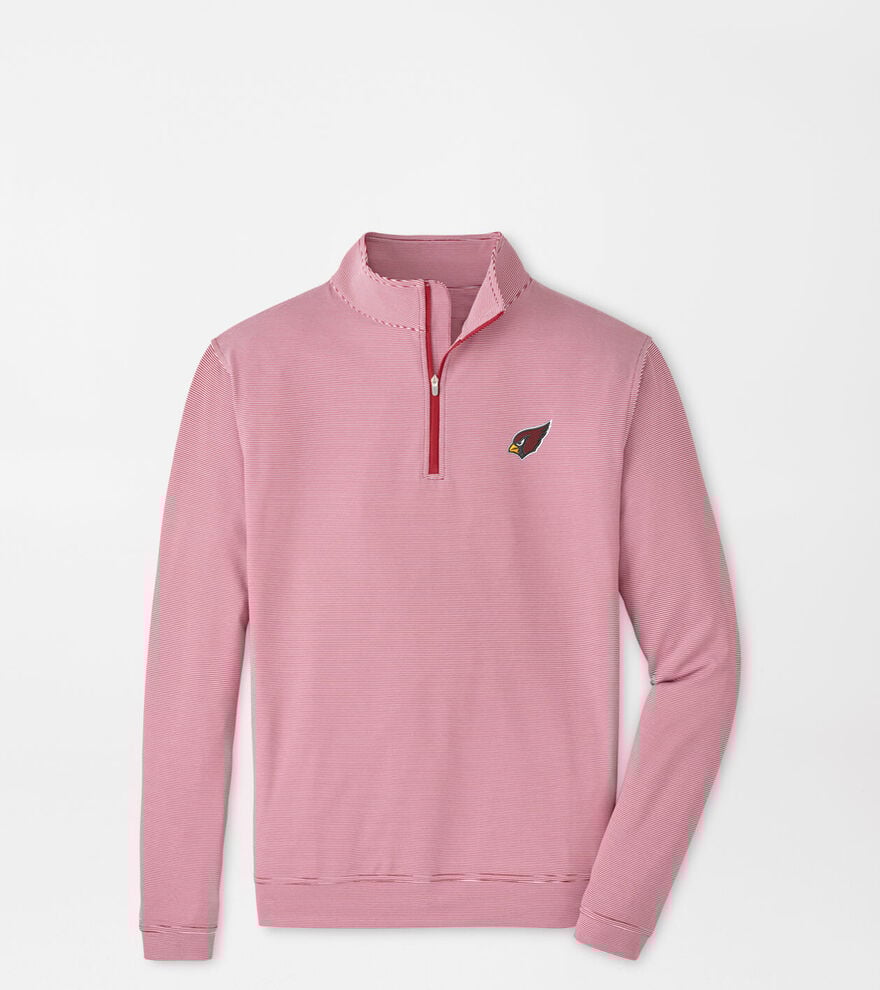 Arizona Cardinals Perth Sugar Stripe Performance Quarter-Zip image number 1