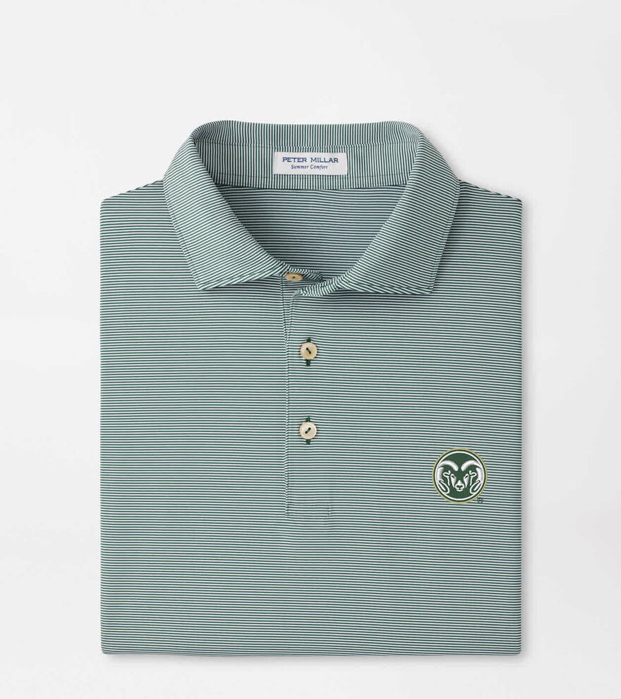 Colorado State Jubilee Stripe Performance Polo