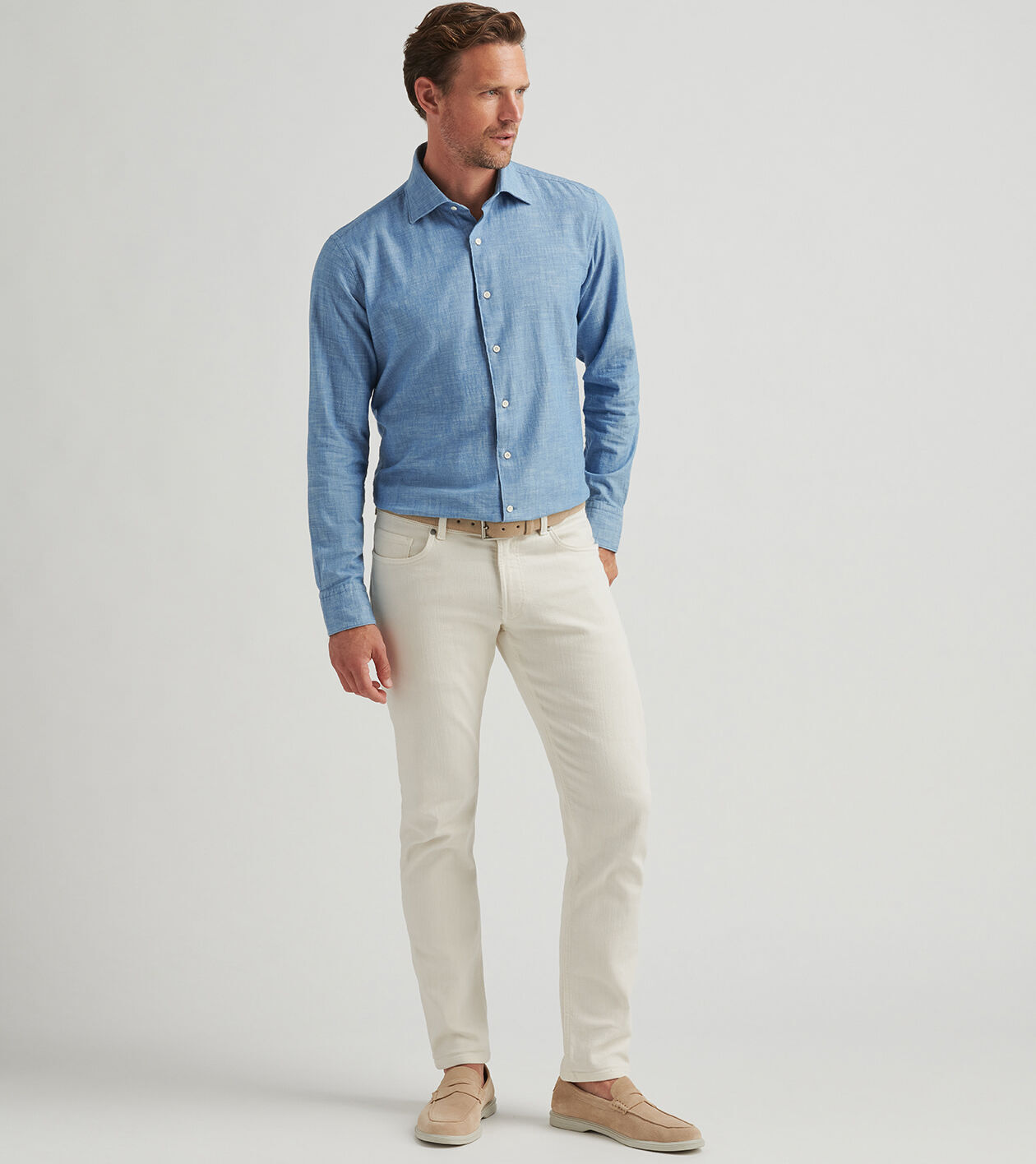 Japanese Selvedge Sport Shirt | Men's Sport Shirts | Peter Millar