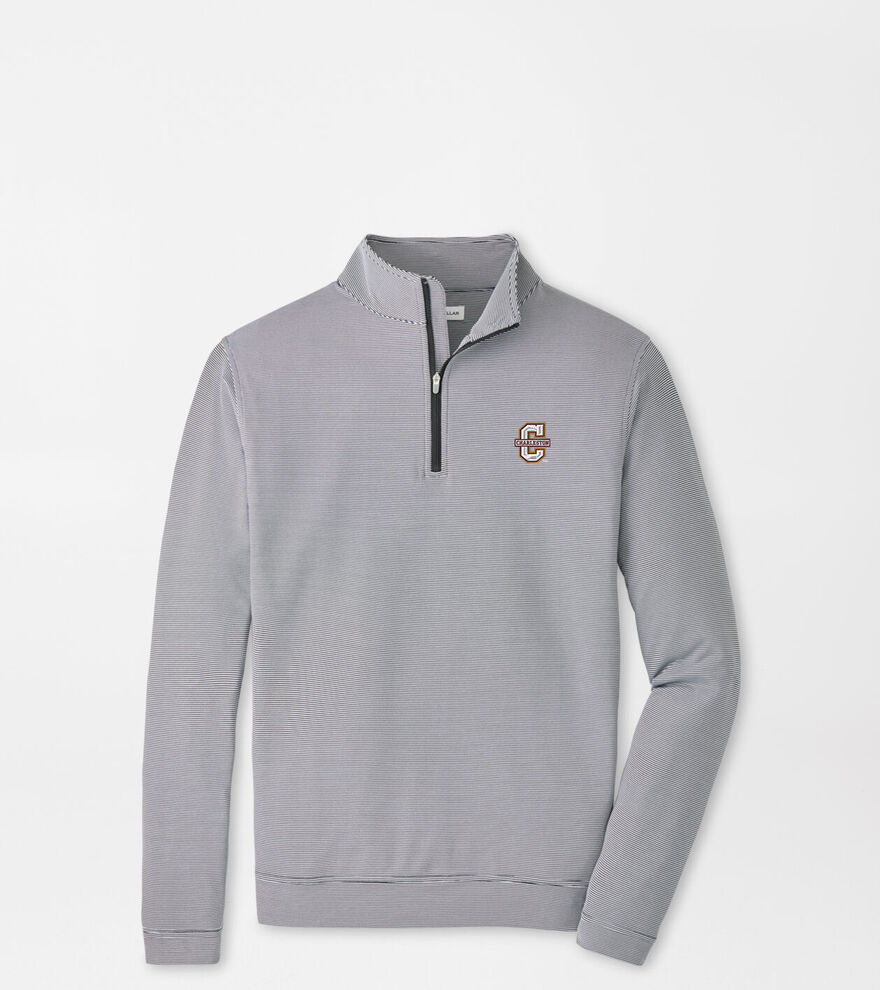 College of Charleston Perth Sugar Stripe Performance Quarter-Zip image number 1