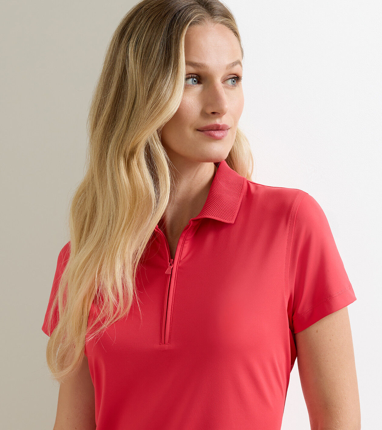 Keswick Zip Neck Short Sleeve Polo | Women's Tops | Peter Millar