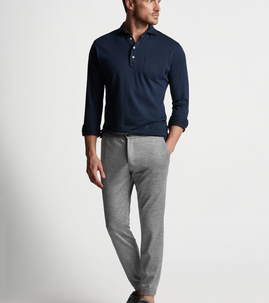 Amble Long-Sleeve Cotton Cashmere Polo image number 3