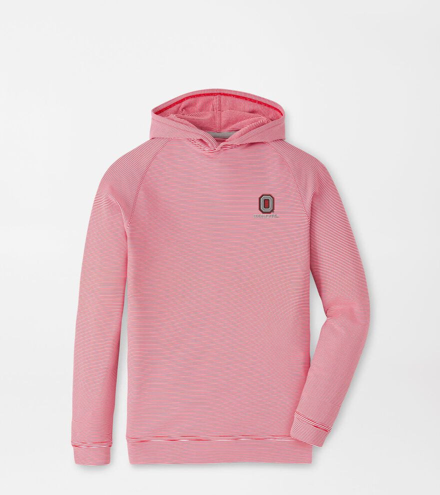 The Ohio State University Vault Pine Youth Sugar Stripe Performance Hoodie