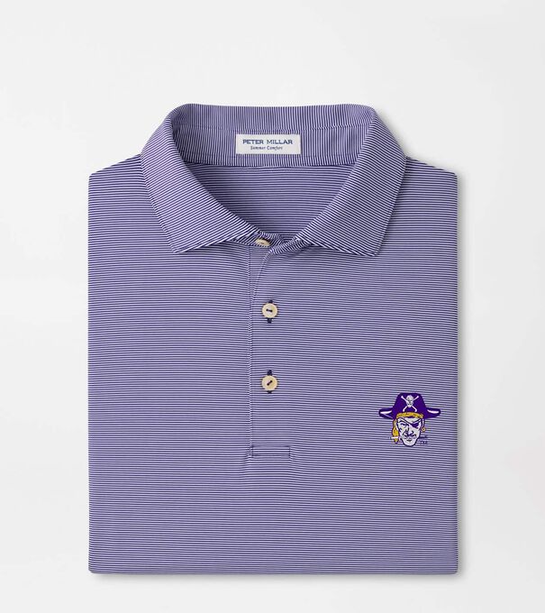 East Carolina University Vault Jubilee Stripe Performance Polo