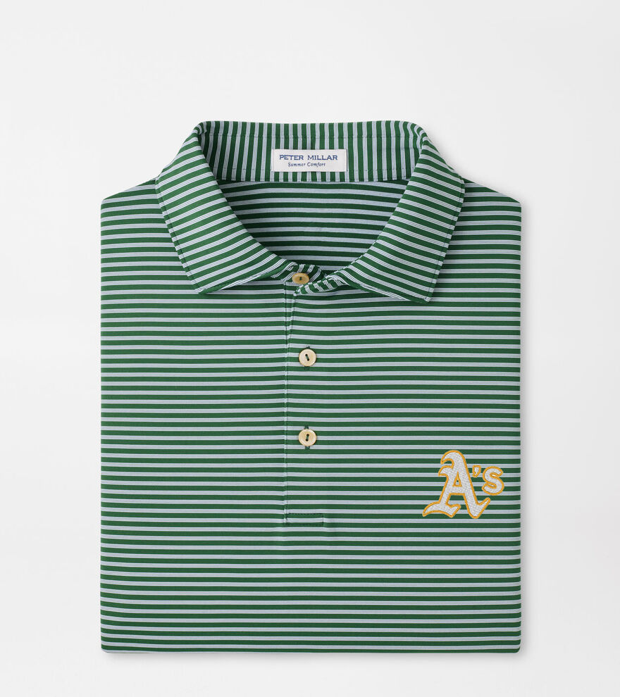 Athletics Tiebreaker Performance Jersey Stripe Polo image number 1