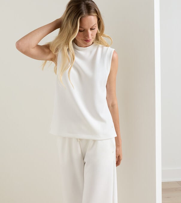 Flora Knit Mock Neck Tank