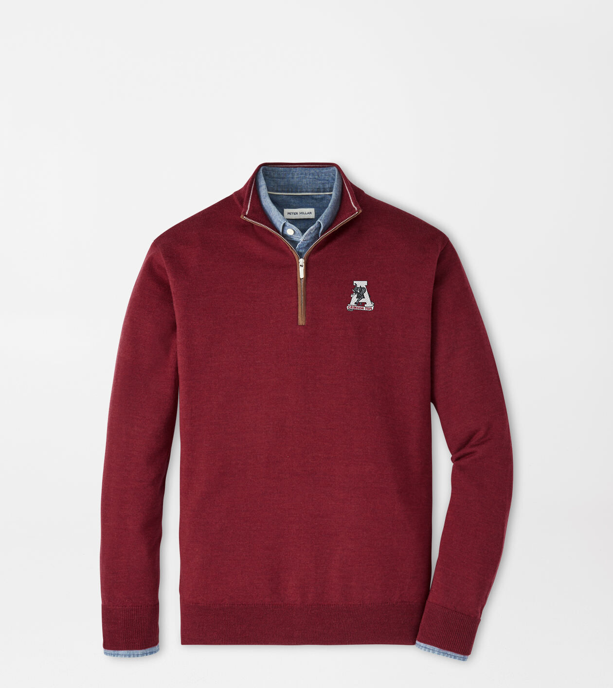 Alabama Vault Autumn Crest Suede Trim Quarter-Zip | Men's