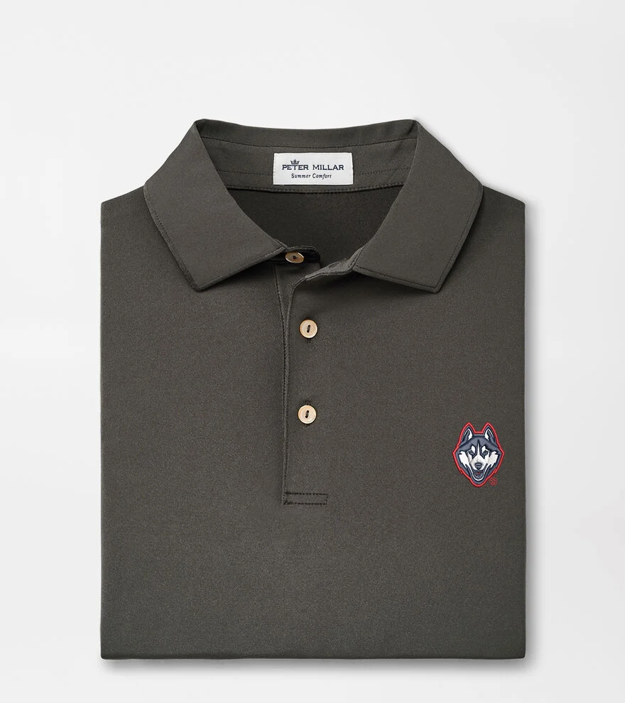 UConn Huskies Solid Performance Jersey Polo (Sean Self Collar) image number 1