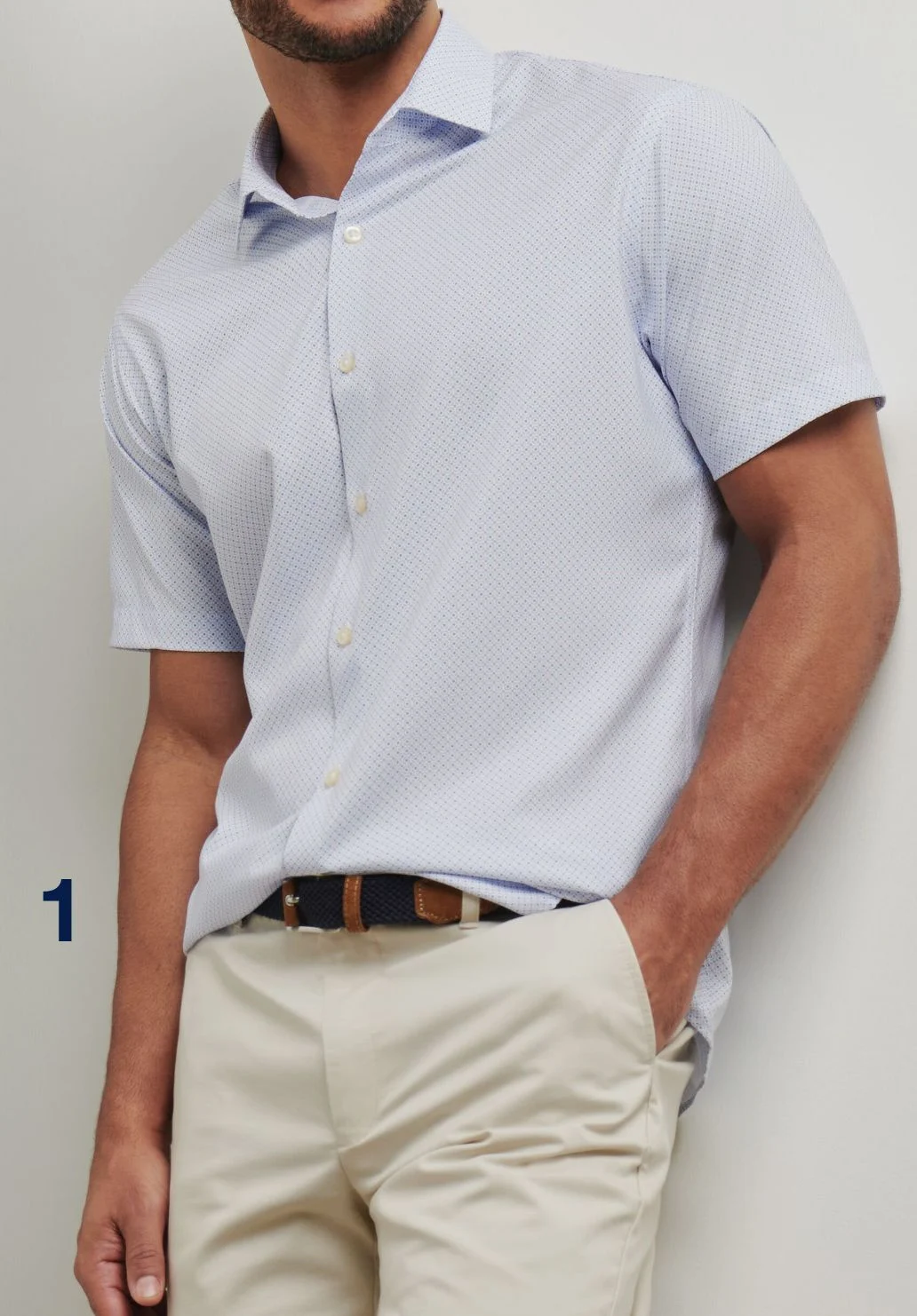 Short Sleeve Sport Shirt Fit Model