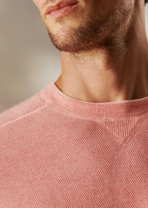 The Voyager Sweater in Peach Bloom