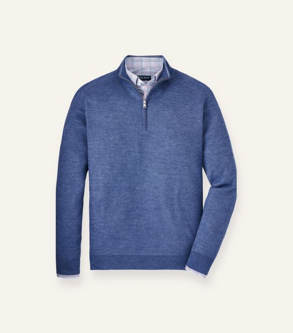 The Voyager Quarter-Zip Sweater in Indigo