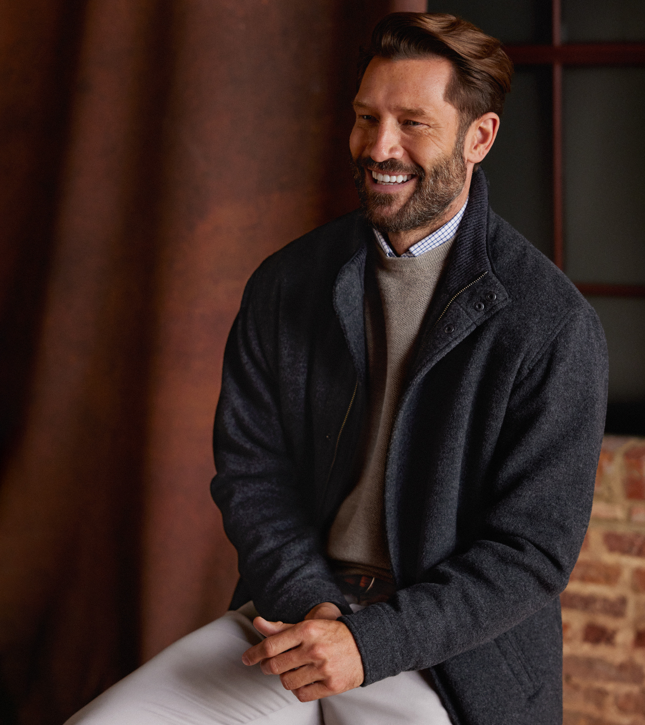 Crown Flex Merino City Coat | Men's Jackets & Coats | Peter Millar