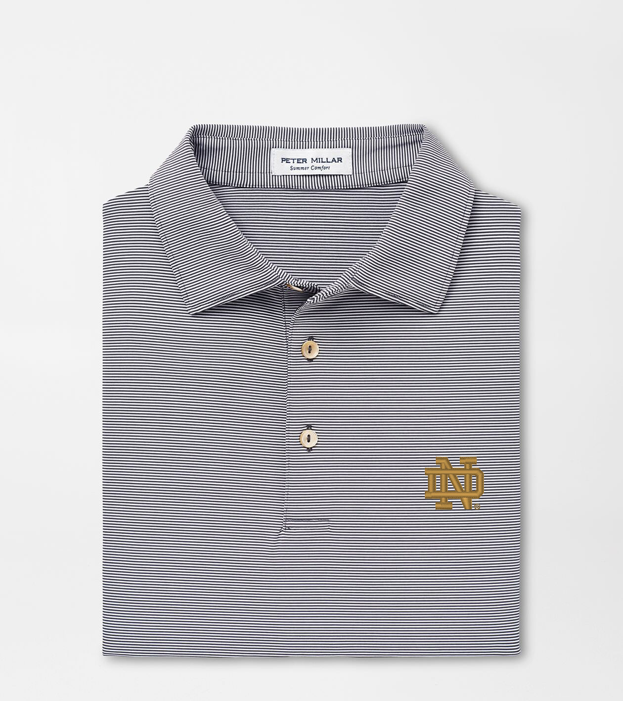 Notre Dame Jubilee Stripe Performance Polo
